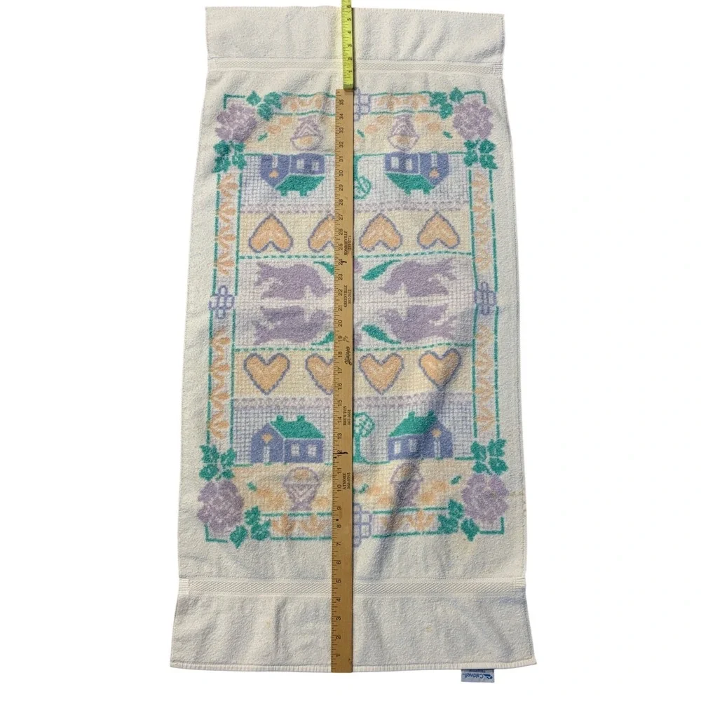Vintage Caldwell Tradition Collection Hand Towels Set 2 Country Cottage Hearts